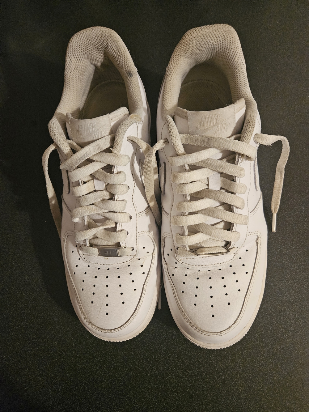 Nike Air Force 1 White Leather Sneakers